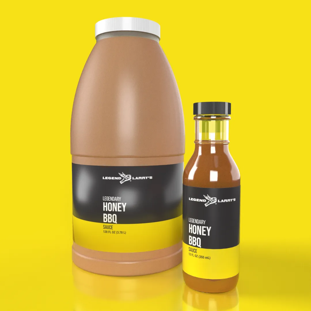 Honey BBQ sauce bottle